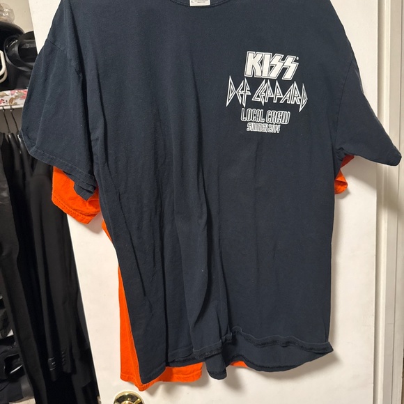 TShirt 2014 Concert KiSS with DEF LEPPARD Crew Shirt - Picture 1 of 4